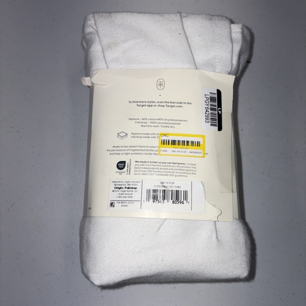 Box Spring Cover----FULL-----White--Threshold - Picture 2 of 3